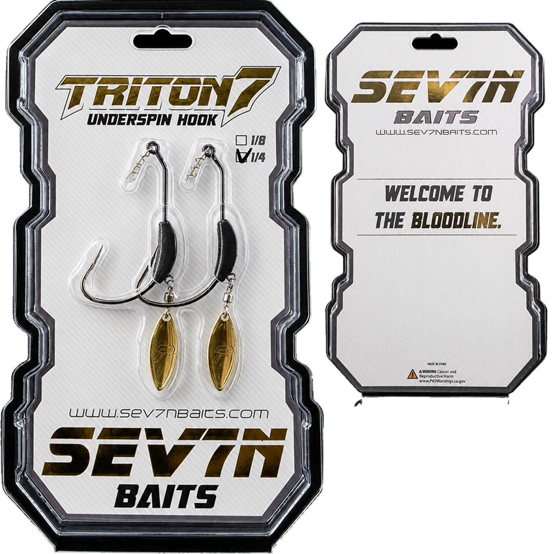 Triton7 Gold Underspin Hooks